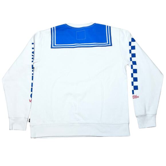 Vans x Pretty Guardian Sailor Moon Crewneck Sweater Large White Pullover New - Picture 2 of 6